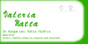 valeria matta business card